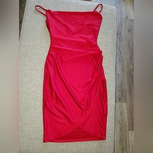Red Satin Dress